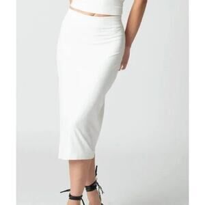Stillwater The Rib Edit Skirt White Small
